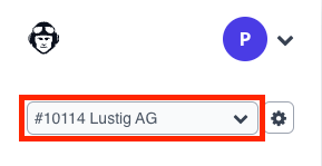 Dropdown zur Kundenselektion